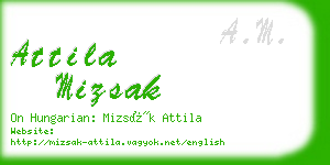 attila mizsak business card